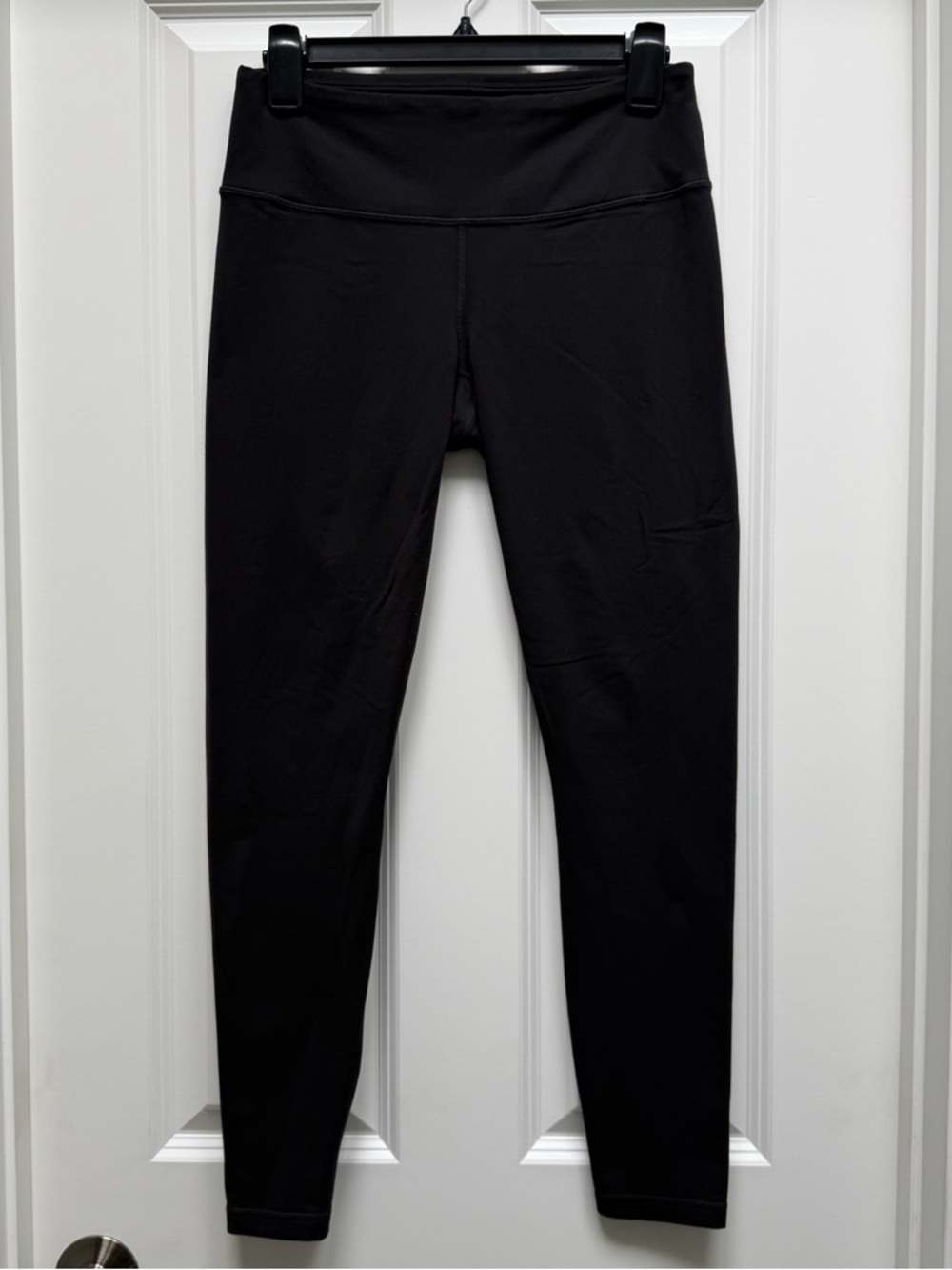 PRANA LEGGINGS ATHLETIC YOGA ACTIVEWEAR GYM ELASTIC WAIST SOLID BLACK MEDIUM
